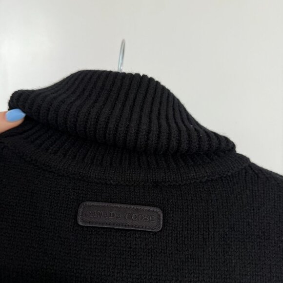NWT Canada Goose Ladies Copal Cashmere Turtleneck Sweater In Black Sz Large - Picture 8 of 10